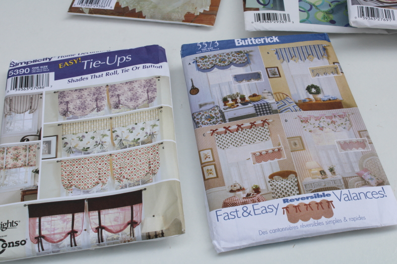 photo of home decorator sewing patterns lot, curtains, kitchen accessories, outdoor decor #2