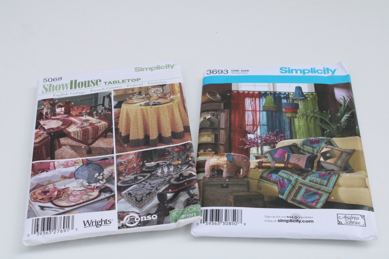 photo of home decorator sewing patterns lot, curtains, kitchen accessories, outdoor decor #4