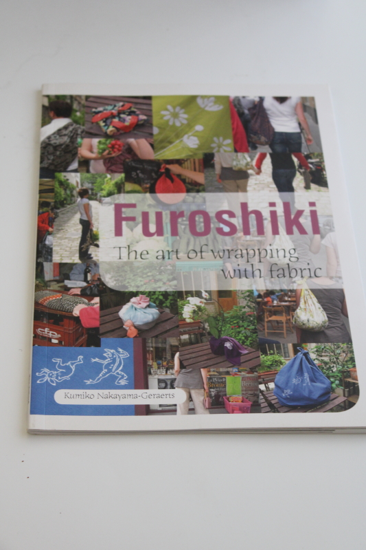 photo of how to book Furoshiki the art of Japanese fabric wrapping, tying bundles or gift wrap #1