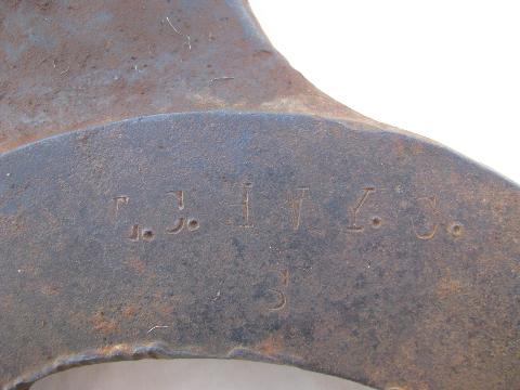 photo of huge antique 3 5/8 inch Armstrong Strong Arm bridge building wrench, 27 inches long #4