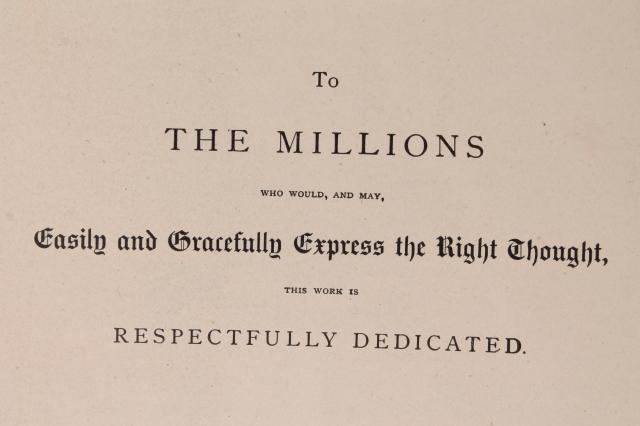 photo of huge antique book, beautiful 1880s manual of letter writing for social & business letters #8