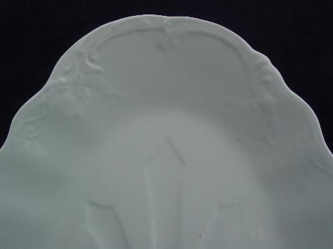 photo of huge antique white ironstone turkey or roast platter #2