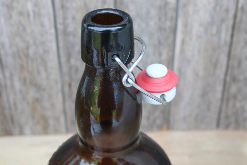 photo of huge beer bottle, amber glass Brauer Bier bottle for German Oktoberfest or bar decor #4