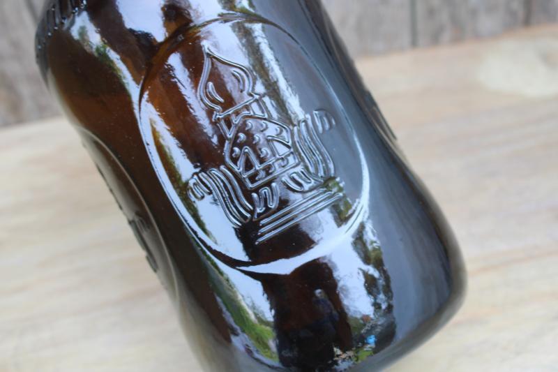 photo of huge beer bottle, amber glass Brauer Bier bottle for German Oktoberfest or bar decor #5