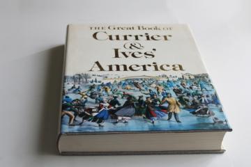 huge book w/ frameable prints antique art Currier & Ives America Walton Rawls 70s vintage 