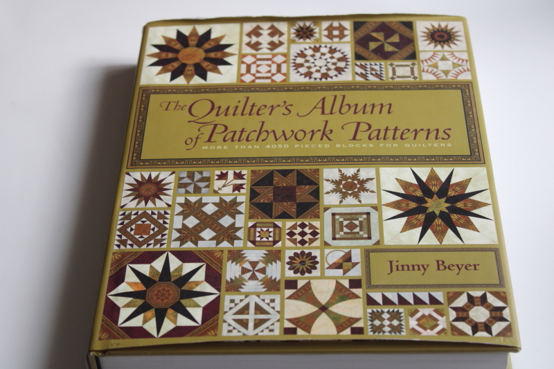 photo of huge book quilt patterns & their history Jinny Beyer Quilters Album Patchwork Patterns #1