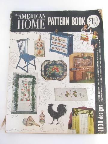 photo of huge catalog needlework / craft design patterns 40s - 50s vintage American Home #1