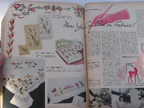 photo of huge catalog needlework / craft design patterns 40s - 50s vintage American Home #4