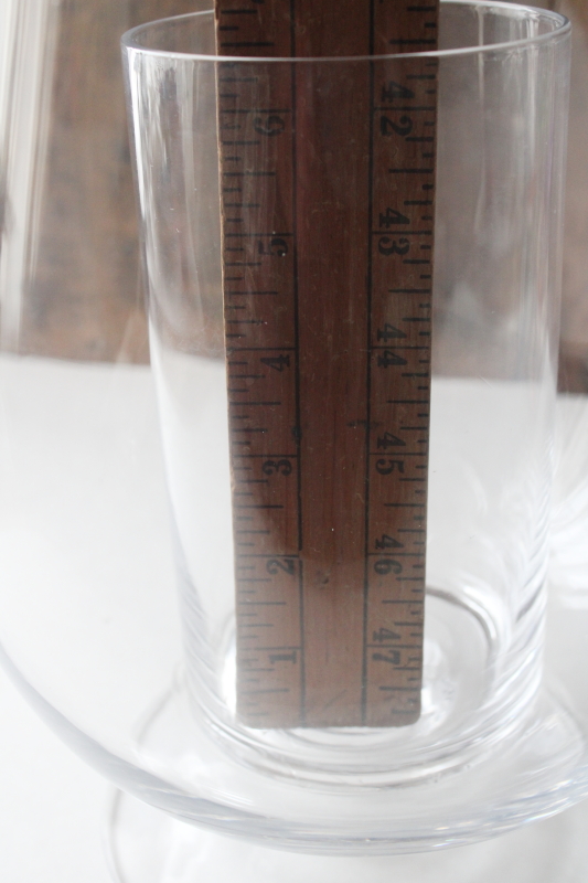 photo of huge clear glass vase w/ hurricane pillar candle holder, floral or holiday display centerpiece  #6