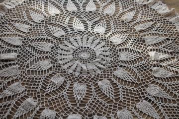 huge crochet doily, handmade lace tablecloth or table topper, boho cottage decor 