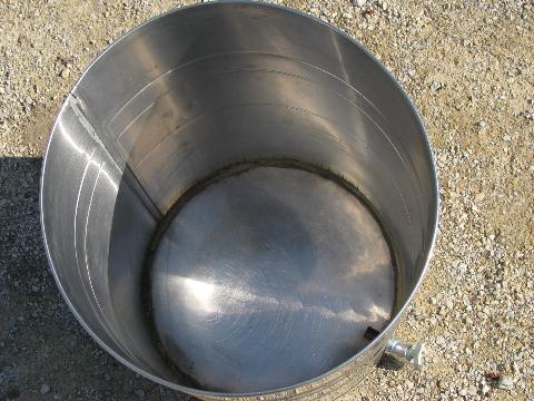 photo of huge food service grade stainless steel pot w/ tap, tight lid #3