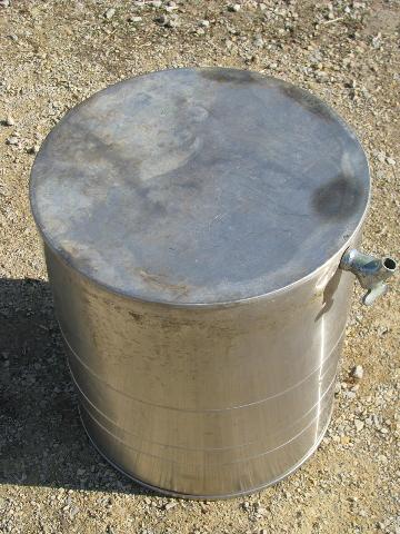 photo of huge food service grade stainless steel pot w/ tap, tight lid #4