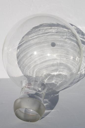 photo of huge glass ball jar / globe vintage industrial apparatus lab glass orb round bottle  #4