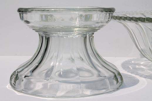 photo of huge glass punch bowl w/ separate pedestal stand, wedding caterer punch bowl #2