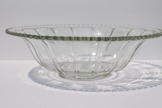 photo of huge glass punch bowl w/ separate pedestal stand, wedding caterer punch bowl #3