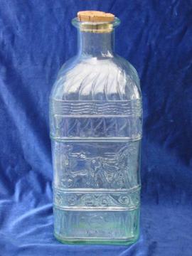 catalog photo of huge glass water bottle or kitchen canister storage jar, made in Italy