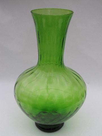 photo of huge hand-blown glass vase, retro vintage Mexico, Mexican glassware #1