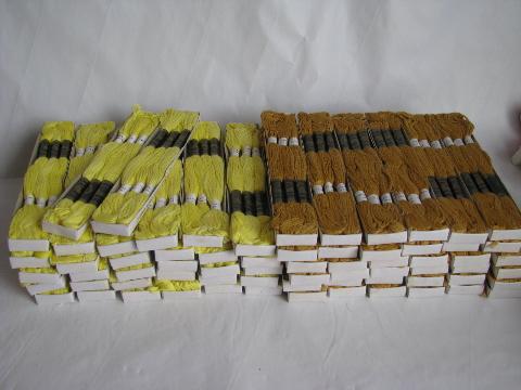 photo of huge lot 1200 skeins cotton embroidery floss, thread in all colors, new old store stock #4