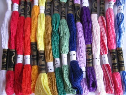 photo of huge lot 1200 skeins cotton embroidery floss, thread in all colors, new old store stock #9