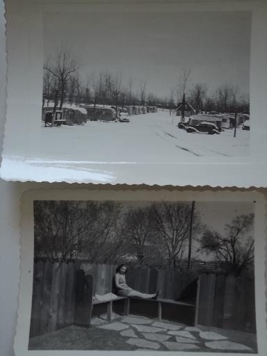 photo of huge lot 200+ old B&W snapshot photos, mostly 1940s WWII vintage #6