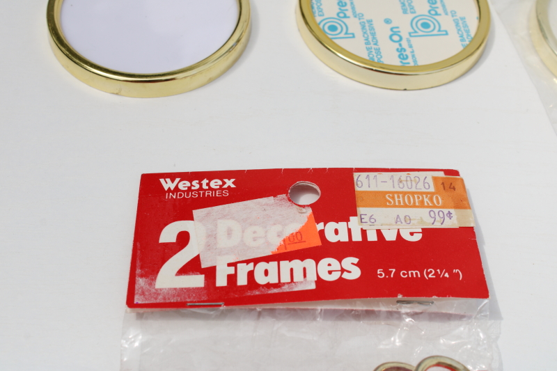 photo of huge lot 50 gold plastic mini frames for ornaments, cross stitch embroidery needlework  #9