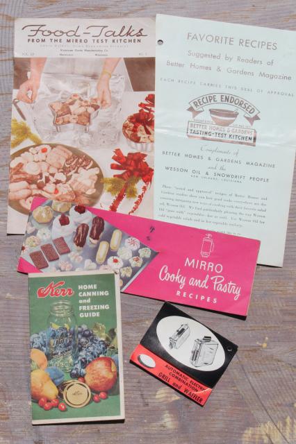 photo of huge lot 50+ vintage cookbooks 1930s to 70s, retro meals & advertising recipe booklets #9