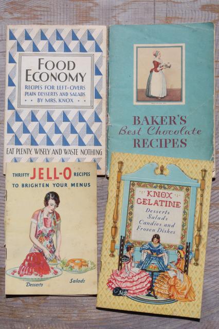 photo of huge lot 50+ vintage cookbooks 1930s to 70s, retro meals & advertising recipe booklets #10