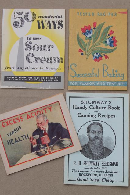 photo of huge lot 60+ vintage cookbooks 1930s to 70s, retro meals & advertising recipe booklets #2