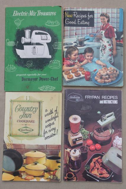 photo of huge lot 60+ vintage cookbooks 1930s to 70s, retro meals & advertising recipe booklets #3