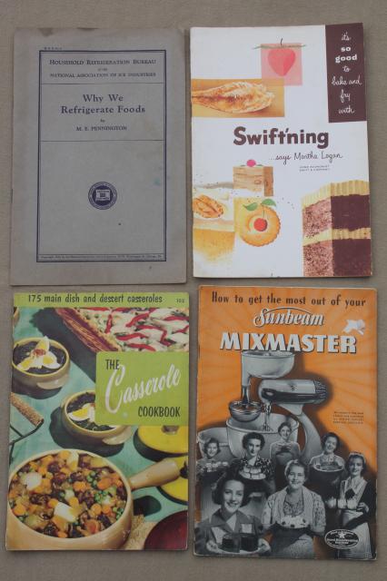 photo of huge lot 60+ vintage cookbooks 1930s to 70s, retro meals & advertising recipe booklets #15