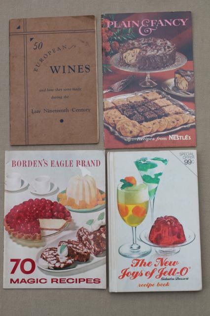 photo of huge lot 60+ vintage cookbooks 1930s to 70s, retro meals & advertising recipe booklets #16