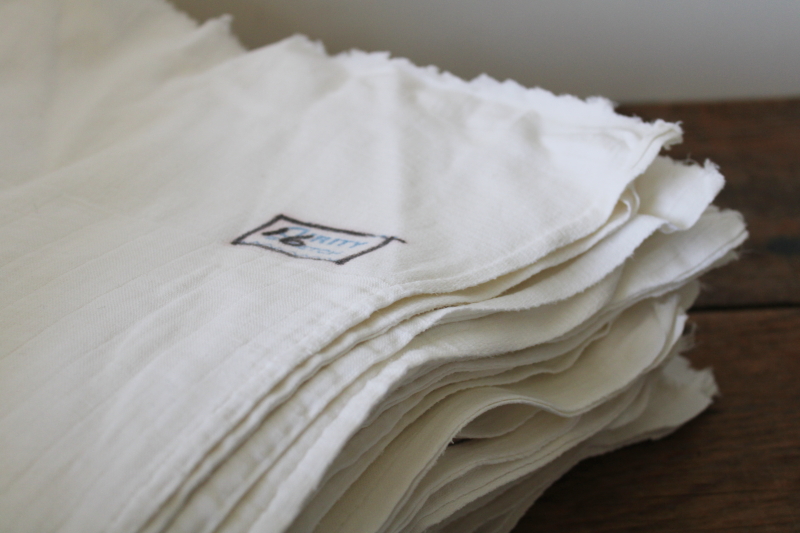 photo of huge lot 60s 70s vintage cloth diapers Curity stretch prefolded cotton diapers  #6