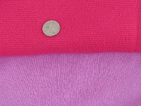 photo of huge lot 70s vintage polyester double knit fabric, bright retro colors! #3