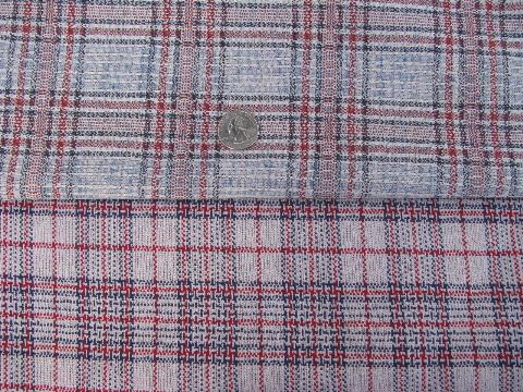 photo of huge lot 70s vintage polyester double knit fabric, pantsuit plaids! #3