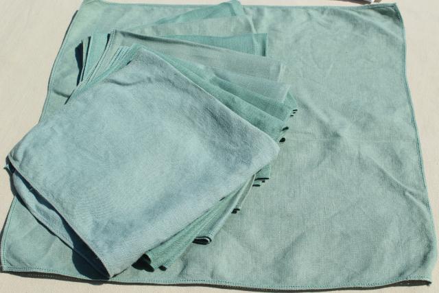 photo of huge lot 90+ vintage cloth napkin sets, soft washed pure linen napkins, cotton fabric napkins #3