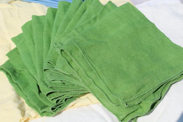 photo of huge lot 90+ vintage cloth napkin sets, soft washed pure linen napkins, cotton fabric napkins #7