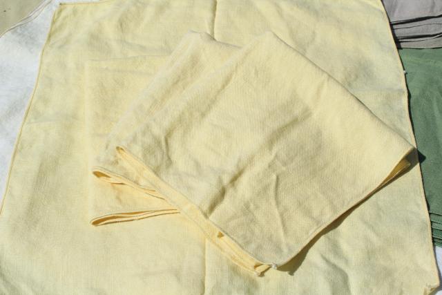 photo of huge lot 90+ vintage cloth napkin sets, soft washed pure linen napkins, cotton fabric napkins #11