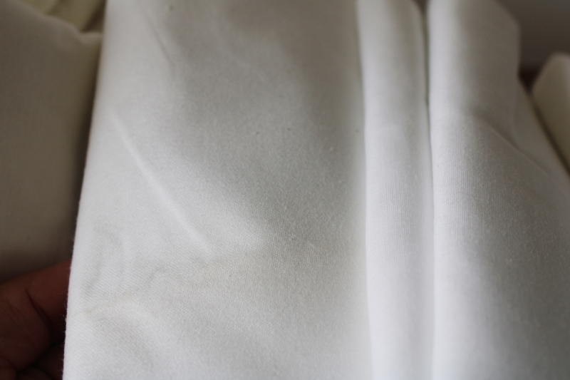photo of huge lot all cotton fabric, white & natural unbleached color, different weights & textures #8