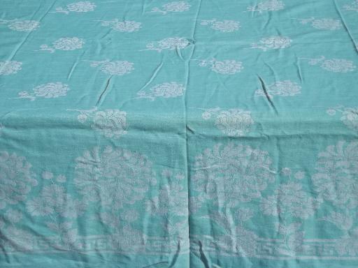 photo of huge lot antique and vintage all linen damask tablecloths, Irish double damask etc. #8
