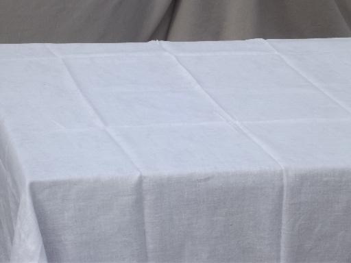 photo of huge lot antique  vintage cotton & linen damask jacquard fabric tablecloths #6