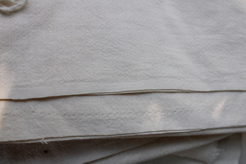 photo of huge lot authentic vintage flour sacks, unbleached cotton fabric, 24 old feed sacks & flour sacks  #8
