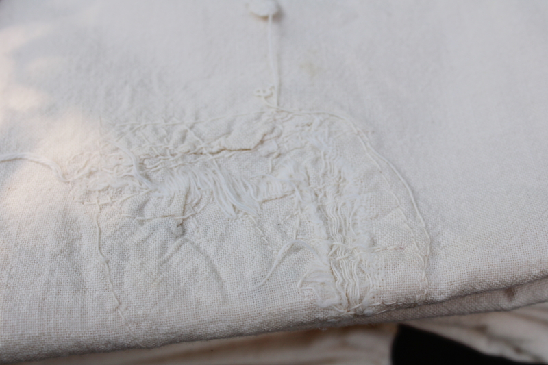 photo of huge lot authentic vintage flour sacks, unbleached cotton fabric, 24 old feed sacks & flour sacks  #9