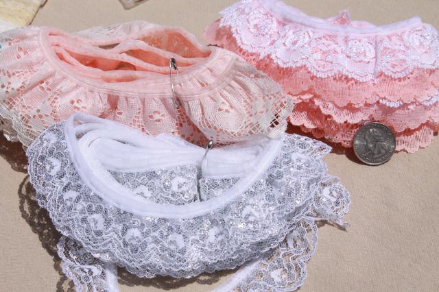 huge lot lace edgings, nylon poly laces sewing trim, ruffled lace for ...