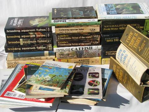 photo of huge lot of books on breeding & raising exotic tropical aquarium fish #1