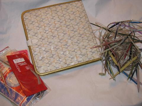 photo of huge lot of circular knitting needles, cased set & 40 individual pairs #1