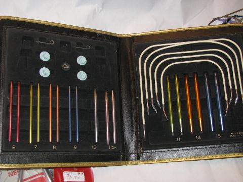 photo of huge lot of circular knitting needles, cased set & 40 individual pairs #2