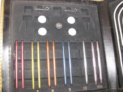 photo of huge lot of circular knitting needles, cased set & 40 individual pairs #3