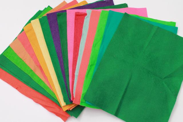 photo of huge lot of craft felt yardage & felt sheets in a rainbow of assorted colors #3