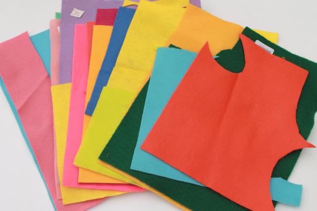 photo of huge lot of craft felt yardage & felt sheets in a rainbow of assorted colors #8