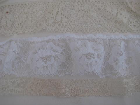 photo of huge lot of nylon lace, ruffles, edgings, trim for lingerie sewing #3